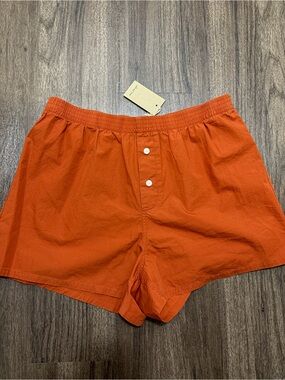 Wilfred Free Burnt Orange Elastic Waist Shorts